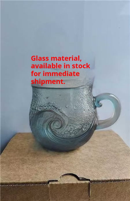 Creative Retro Home Ocean Wave Glass Cup