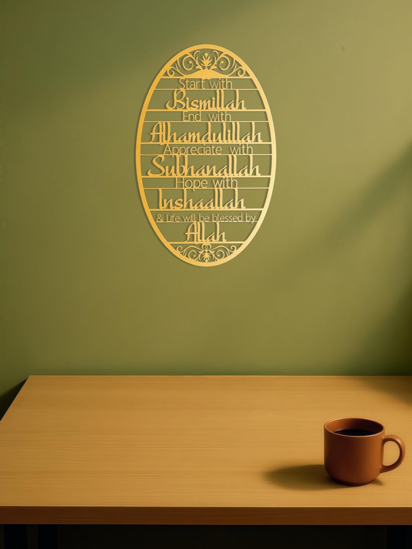 Art mural métallique – Décoration murale élégante pour étude, chambre et plus – Décoration de pièce