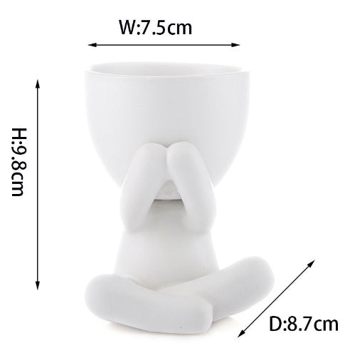 Vase Succulent pour Petites Personnes en Céramique Maison, Art Créatif de Bureau, Décoration d'Artisanat