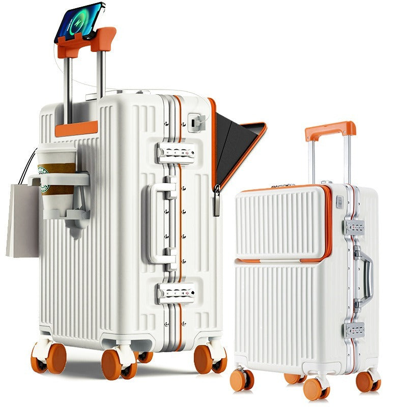 Valise à Cadre, Ouverture Frontale, 20 et 24 Pouces, Grande Capacité, Serrure TSA, Roues Universelles, Cadre en Aluminium, Robuste et Durable