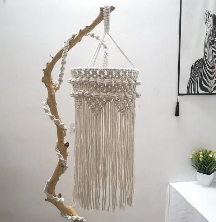 Abat-jour non tissé en coton 100% europ blanc 26×50 cm twill sans branches corde - IVOIRART.COM