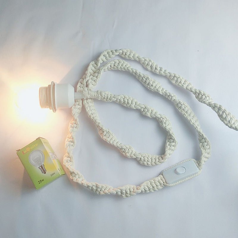 Abat-jour non tissé en coton 100% europ blanc 26×50 cm twill sans branches corde - IVOIRART.COM