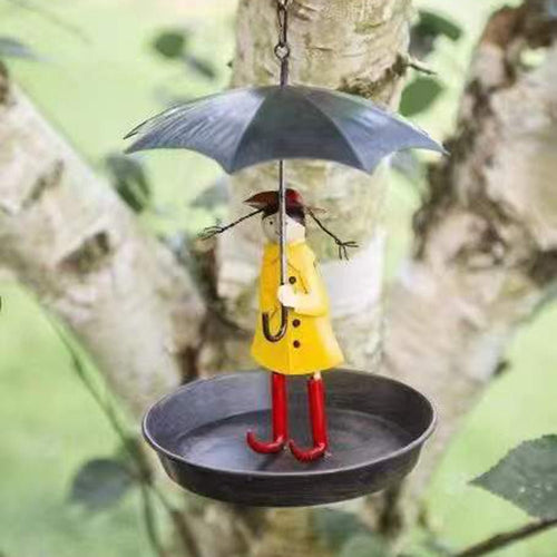 Abri - oiseau parapluie pour fille - mangeoire d'extérieur décorative et pratique - IVOIRART.COM
