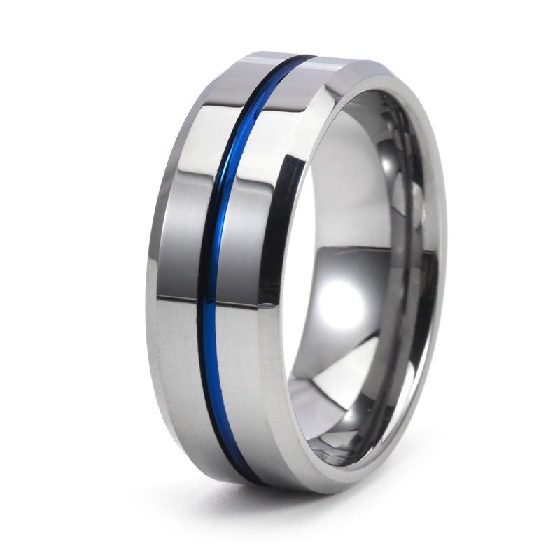 Accessoire de Bague Unisexe à la Mode, Forme Ronde, Style Luxueux en Acier Tungstène - IVOIRART.COM