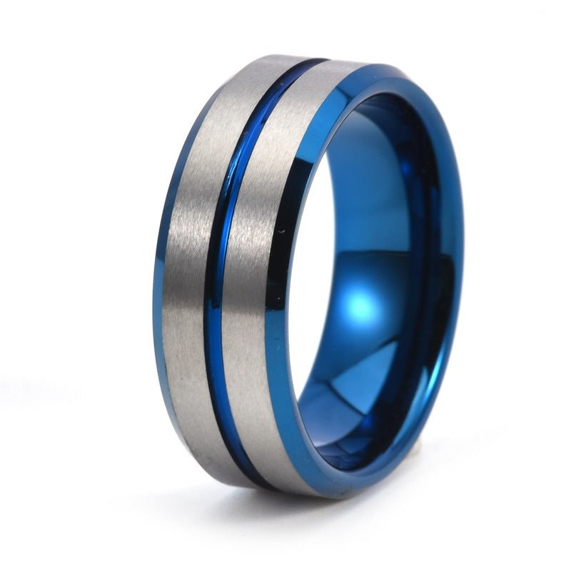 Accessoire de Bague Unisexe à la Mode, Forme Ronde, Style Luxueux en Acier Tungstène - IVOIRART.COM