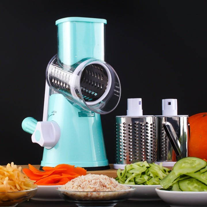 Accessoires de Cuisine Manuel Multifonctionnel Mandoline Ronde pour Pommes de Terre Légumes Fromage - IVOIRART.COM