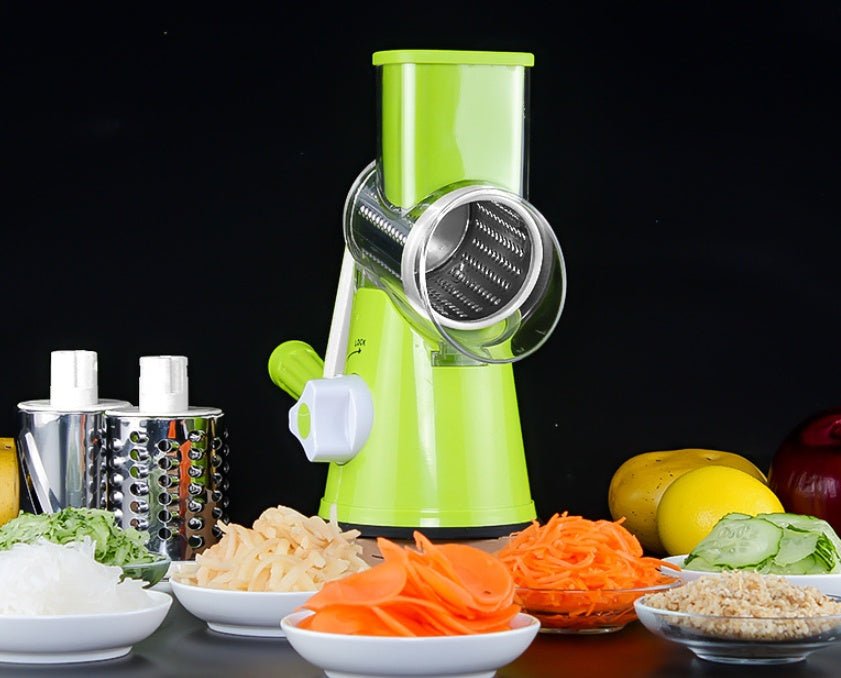 Accessoires de Cuisine Manuel Multifonctionnel Mandoline Ronde pour Pommes de Terre Légumes Fromage - IVOIRART.COM