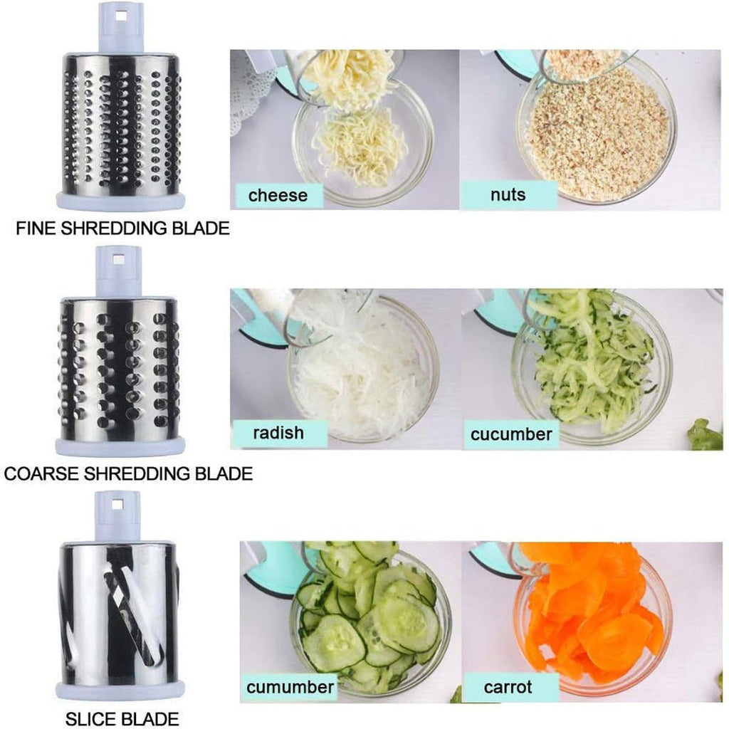 Accessoires de Cuisine Manuel Multifonctionnel Mandoline Ronde pour Pommes de Terre Légumes Fromage - IVOIRART.COM