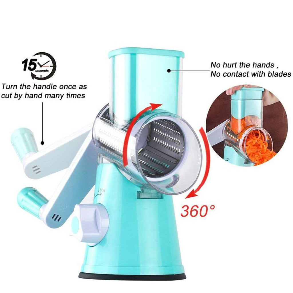 Accessoires de Cuisine Manuel Multifonctionnel Mandoline Ronde pour Pommes de Terre Légumes Fromage - IVOIRART.COM