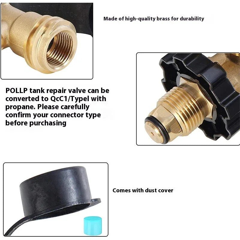 Adaptateur Américain QCC avec Manomètre pour Bouteille de Gaz – Connecteur POL à QCC1 - IVOIRART.COM