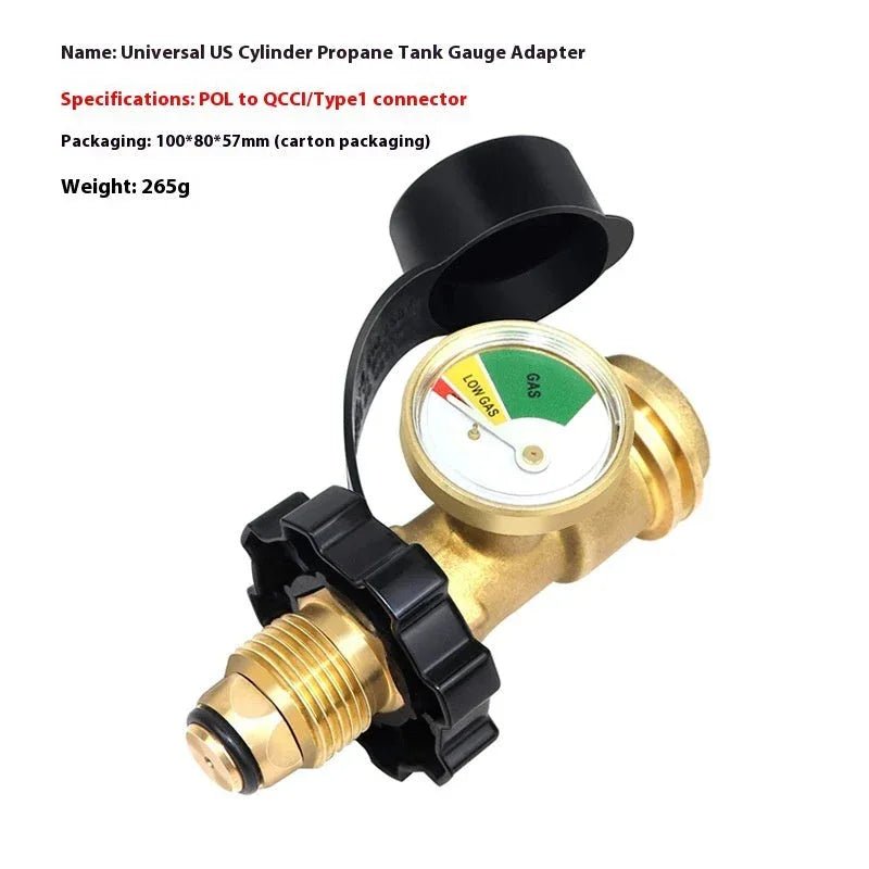 Adaptateur Américain QCC avec Manomètre pour Bouteille de Gaz – Connecteur POL à QCC1 - IVOIRART.COM