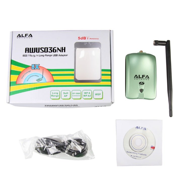Adaptateur réseau USB ALFA NIC vert armée clair, Ethernet Gigabit, sans fil à 150 Mbps - IVOIRART.COM
