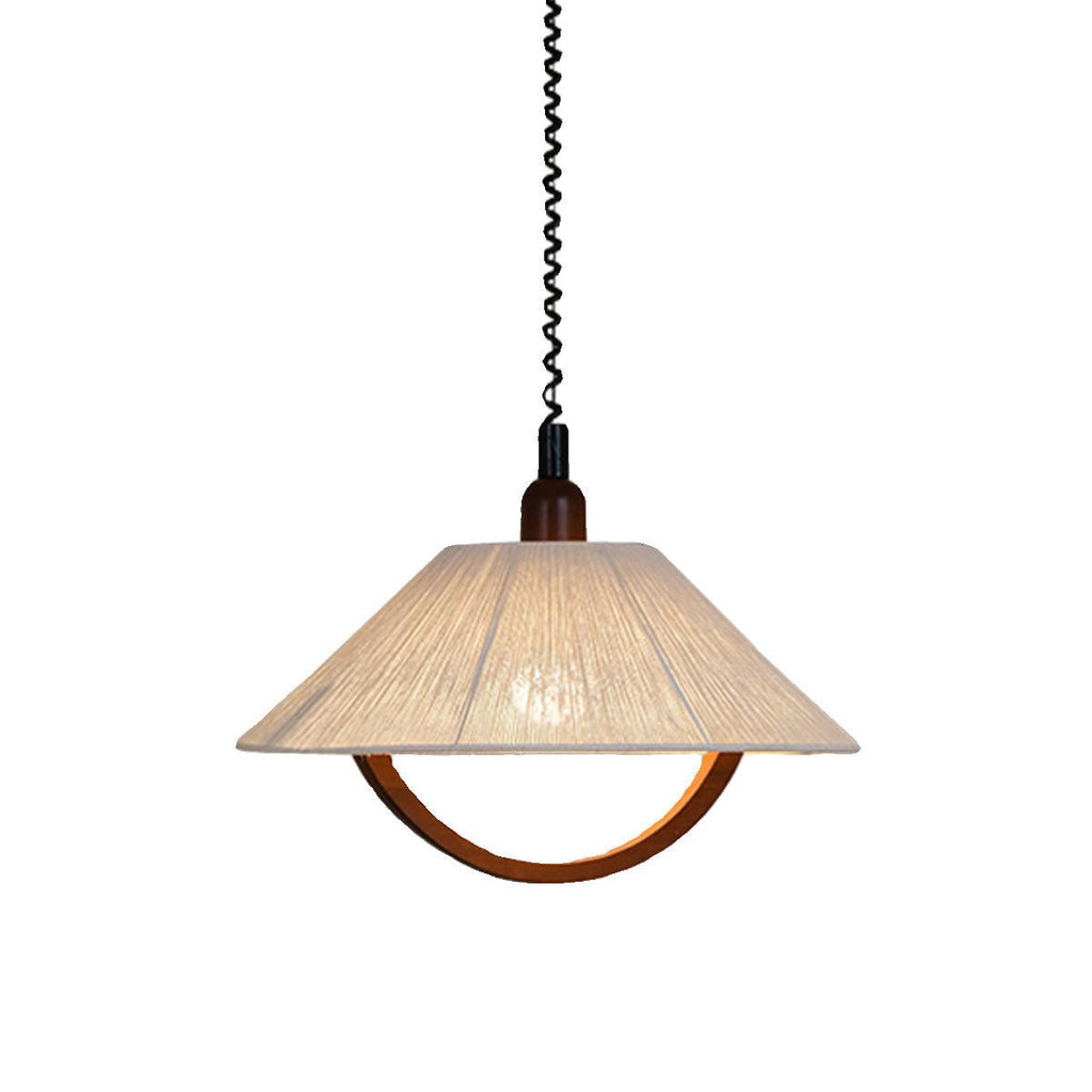 Adjustable Cream-Style Chandelier Lamp for Bedroom & Study, Retro Fabric Shade XL - IVOIRART.COM