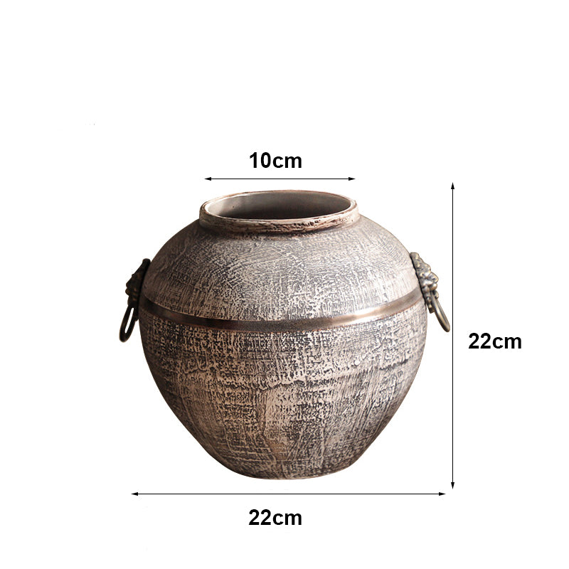 Vase en céramique rétro moderne simple pour fleurs séchées