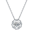 Collier Creux Circulaire en Moissanite 0,5 ct D VVS1 Argent Sterling S925 45 cm Plaqué Platine Certifié GRA avec Coffret Cadeau