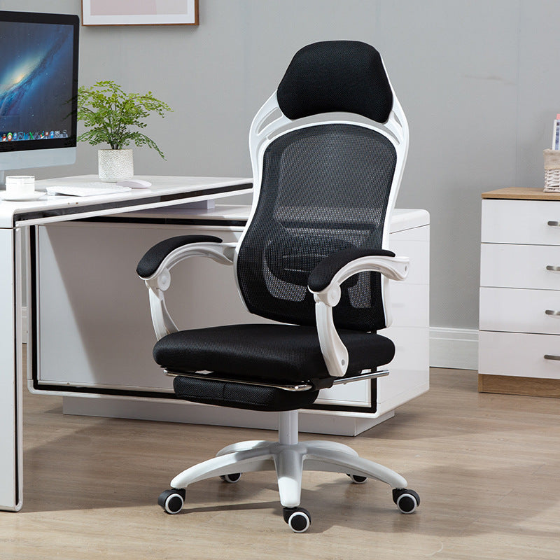 Fauteuil de jeu ergonomique pour ordinateur avec repose-bras articulé et dossier inclinable