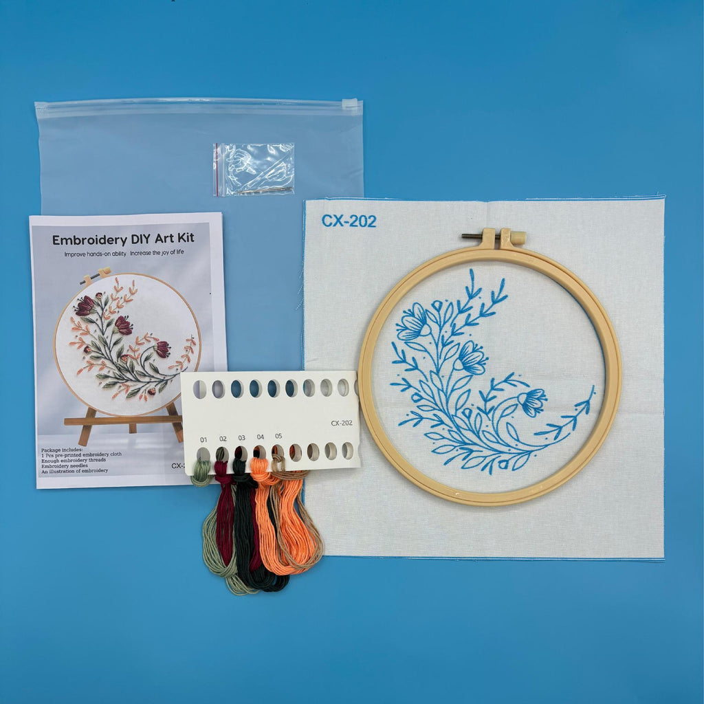 Paquet de Matériaux de Broderie de Fleurs Décoration Ornements