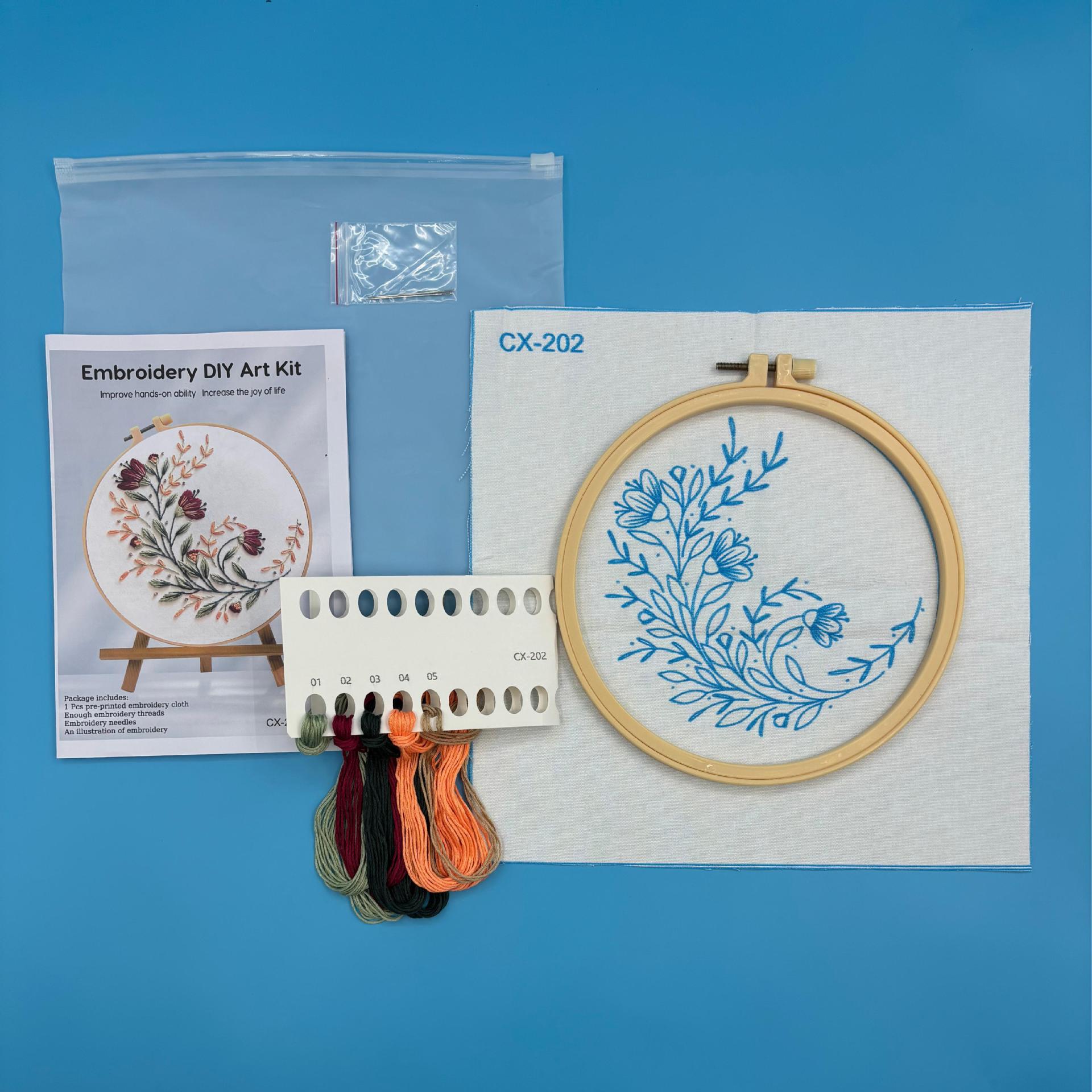 Paquet de Matériaux de Broderie de Fleurs Décoration Ornements