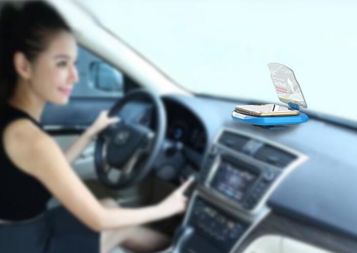 Affichage Tête Haute Smartphone pour Navigation Automobile avec Fixation 3M - IVOIRART.COM