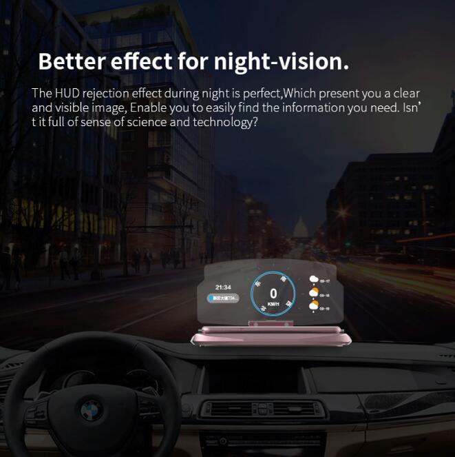 Affichage Tête Haute Smartphone pour Navigation Automobile avec Fixation 3M - IVOIRART.COM