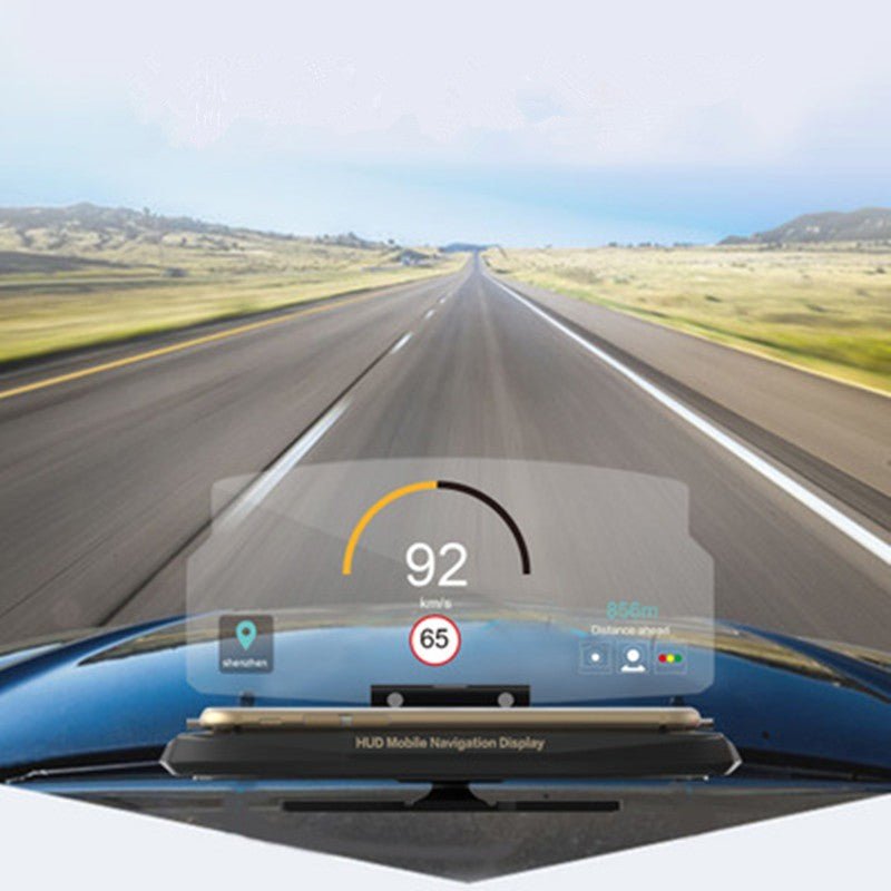 Affichage Tête Haute Smartphone pour Navigation Automobile avec Fixation 3M - IVOIRART.COM