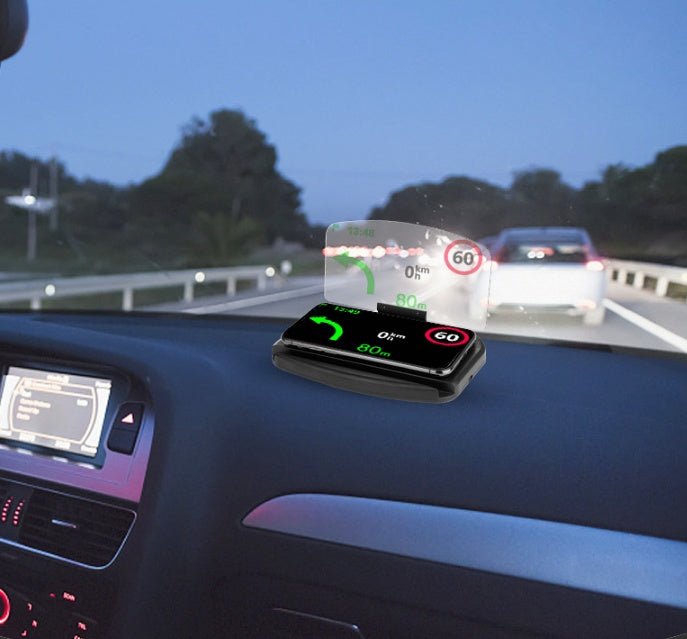 Affichage Tête Haute Smartphone pour Navigation Automobile avec Fixation 3M - IVOIRART.COM