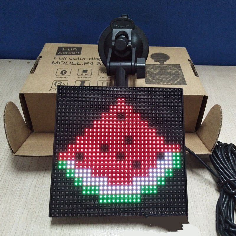Affichage voiture LED émoticône Bluetooth couleur intégrale, contrôle mobile - IVOIRART.COM