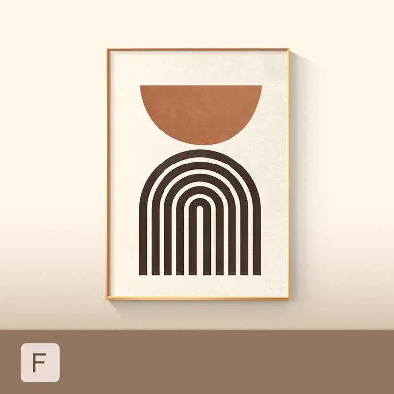 Affiche Géométrique Colorée Minimaliste Impression sur Toile - IVOIRART.COM