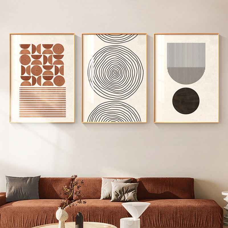 Affiche Géométrique Colorée Minimaliste Impression sur Toile - IVOIRART.COM