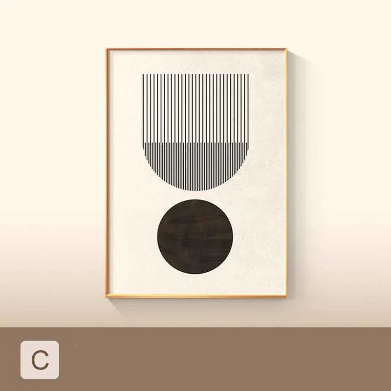 Affiche Géométrique Colorée Minimaliste Impression sur Toile - IVOIRART.COM
