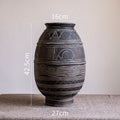 African Art Ancient Pot Flower Cement Decorative Flower Pot Ethnic Style - IVOIRART.COM