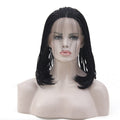 African Chemical Fiber Wig, Front Lace 3-strand Pigtail Headgear - IVOIRART.COM