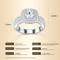 Alliance nuptiale légère de luxe incrustée de moissanite en argent 925 - IVOIRART.COM