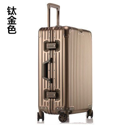 Aluminum Magnesium Alloy Luggage Large Capacity Trolley Case - IVOIRART.COM