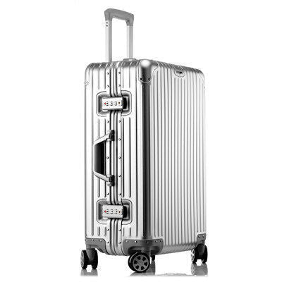Aluminum Magnesium Alloy Luggage Large Capacity Trolley Case - IVOIRART.COM