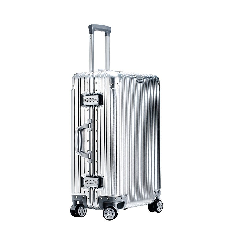 Aluminum Magnesium Luggage Password Trolley Case - IVOIRART.COM