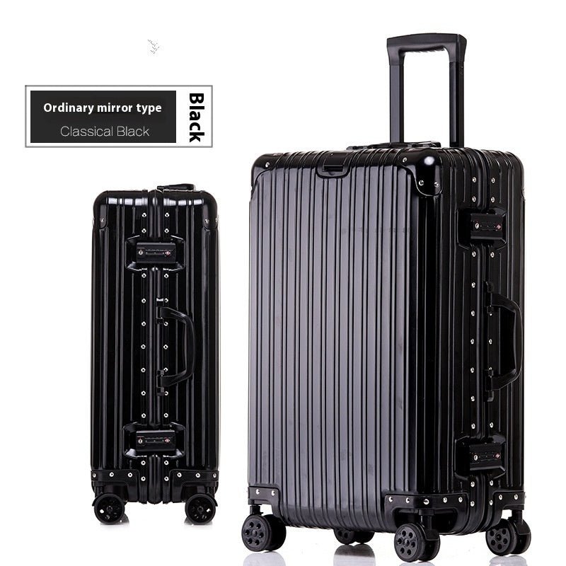 Aluminum Magnesium Luggage Password Trolley Case - IVOIRART.COM