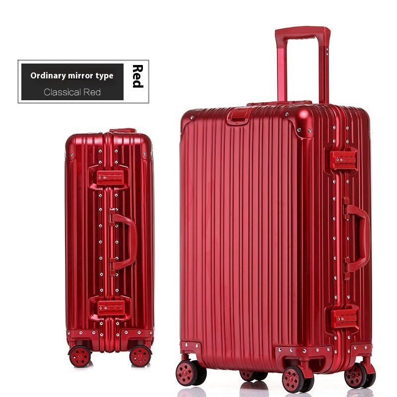Aluminum Magnesium Luggage Password Trolley Case - IVOIRART.COM
