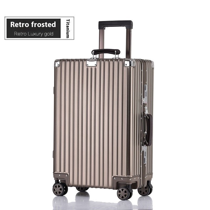 Aluminum Magnesium Luggage Password Trolley Case - IVOIRART.COM