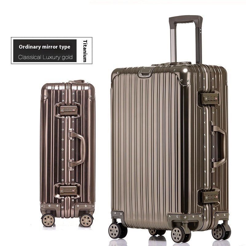 Aluminum Magnesium Luggage Password Trolley Case - IVOIRART.COM