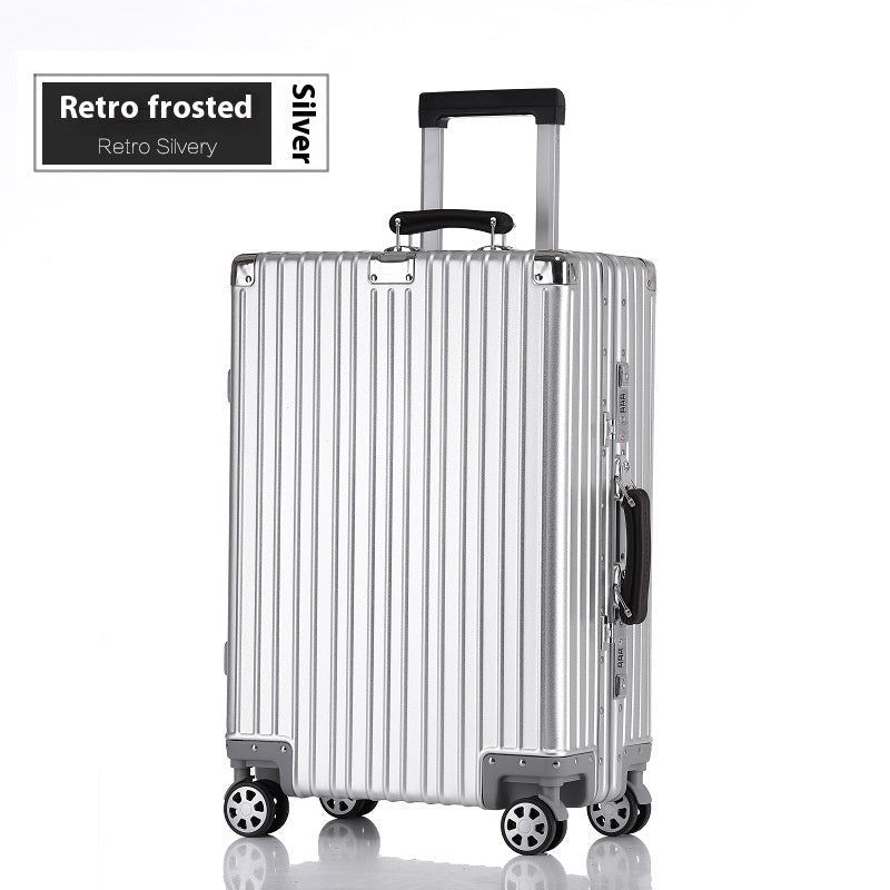 Aluminum Magnesium Luggage Password Trolley Case - IVOIRART.COM