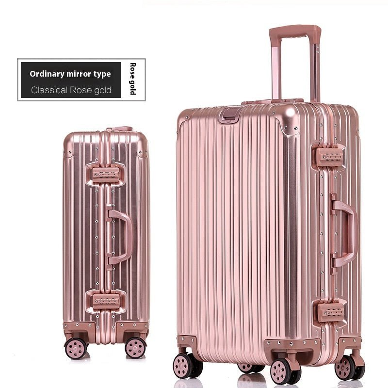 Aluminum Magnesium Luggage Password Trolley Case - IVOIRART.COM