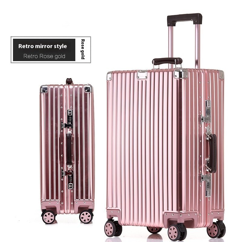 Aluminum Magnesium Luggage Password Trolley Case - IVOIRART.COM