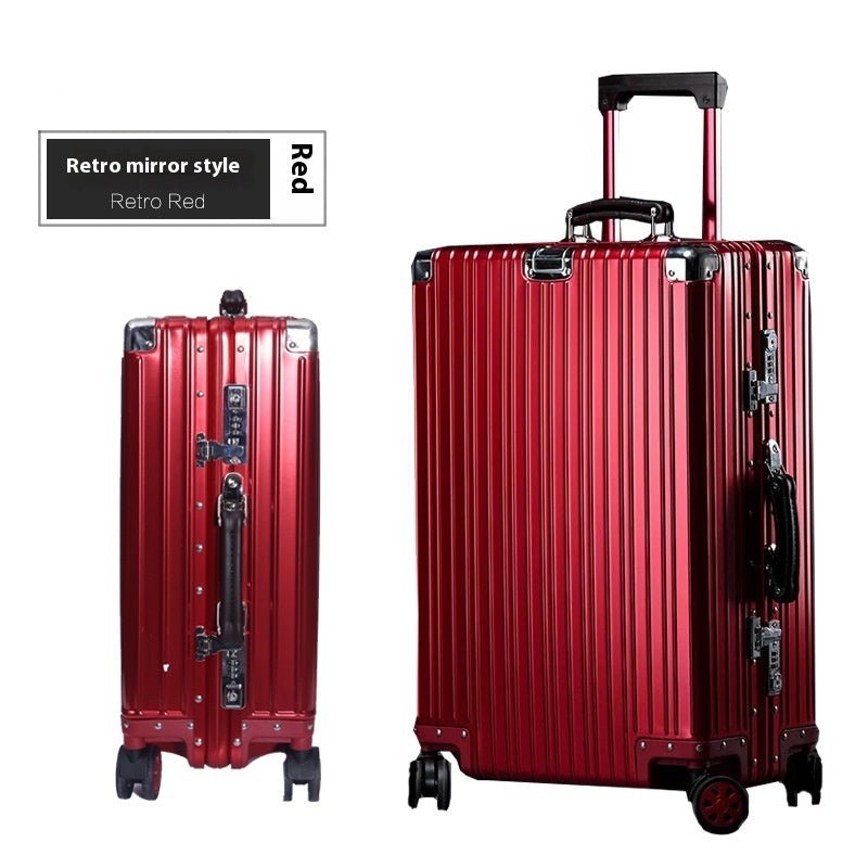 Aluminum Magnesium Luggage Password Trolley Case - IVOIRART.COM