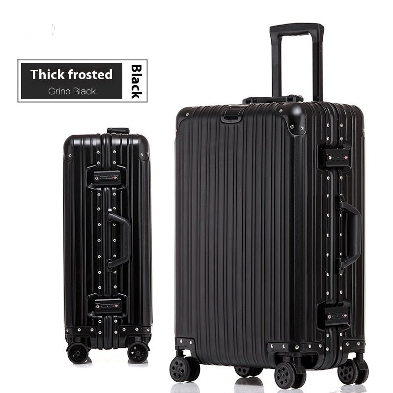 Aluminum Magnesium Luggage Password Trolley Case - IVOIRART.COM