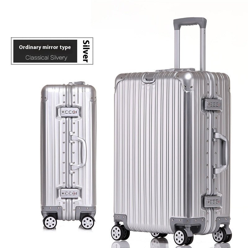 Aluminum Magnesium Luggage Password Trolley Case - IVOIRART.COM
