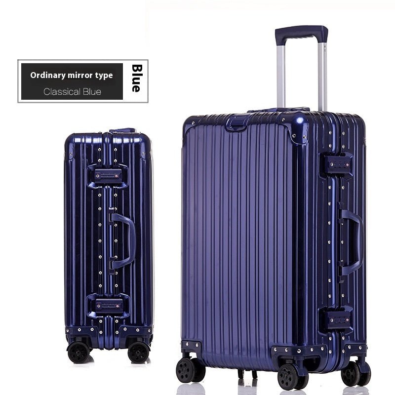 Aluminum Magnesium Luggage Password Trolley Case - IVOIRART.COM