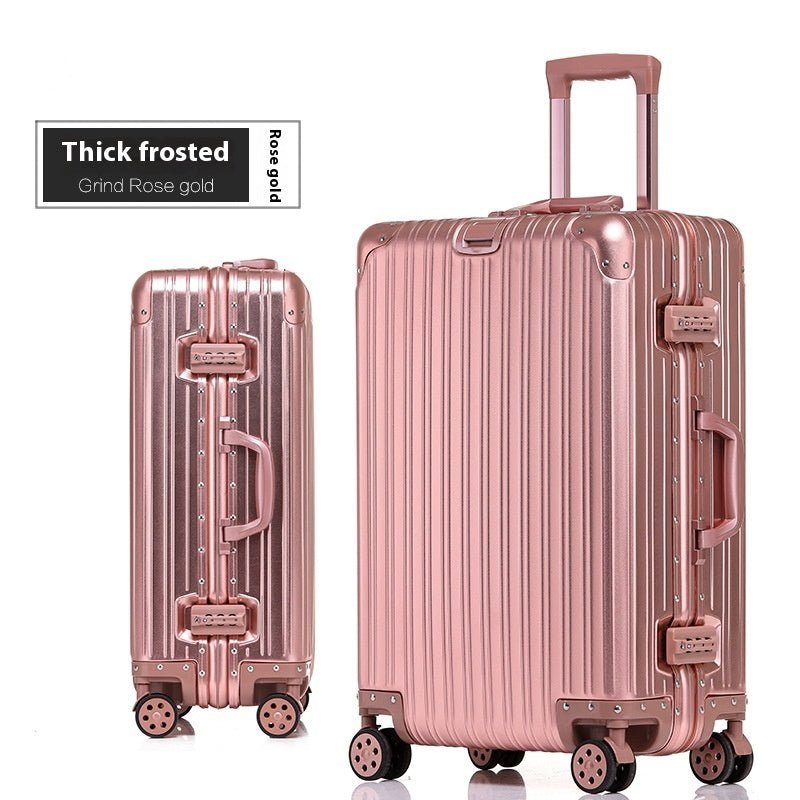 Aluminum Magnesium Luggage Password Trolley Case - IVOIRART.COM