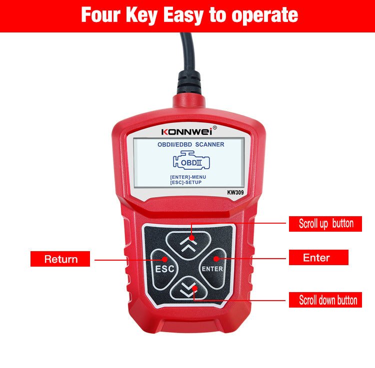 Analyseur de diagnostic automobile KW310 avec lecteur de codes-barres, outil polyvalent - IVOIRART.COM
