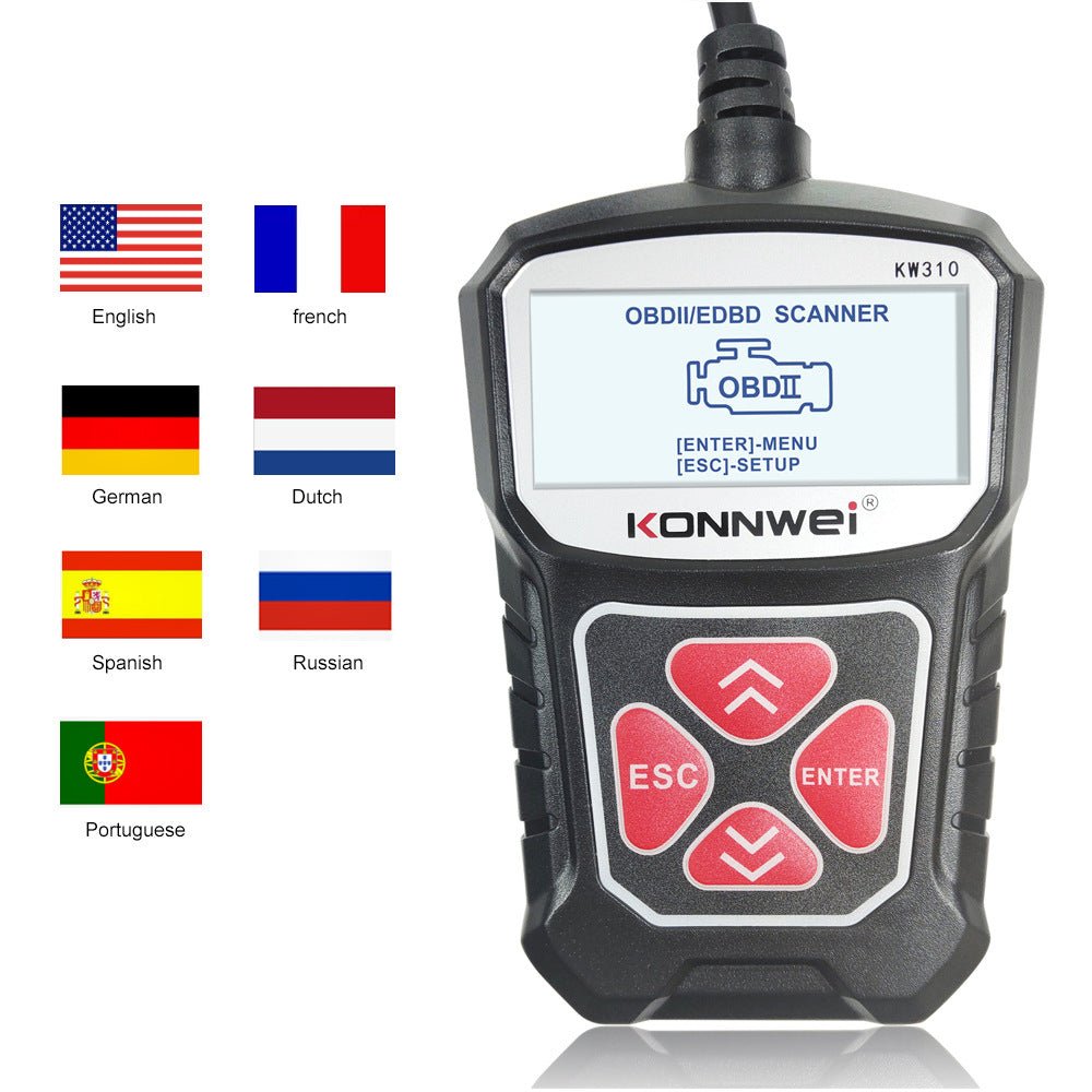 Analyseur de diagnostic automobile KW310 avec lecteur de codes-barres, outil polyvalent - IVOIRART.COM